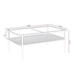 Gray Glass Coffee & End Table Set of 3, Modern Style, Seats 2–4