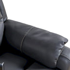 Fauteuil inclinable électrique en similicuir marron/noir avec massage et chauffage, une place