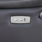 Fauteuil inclinable électrique en similicuir marron/noir avec massage et chauffage, une place