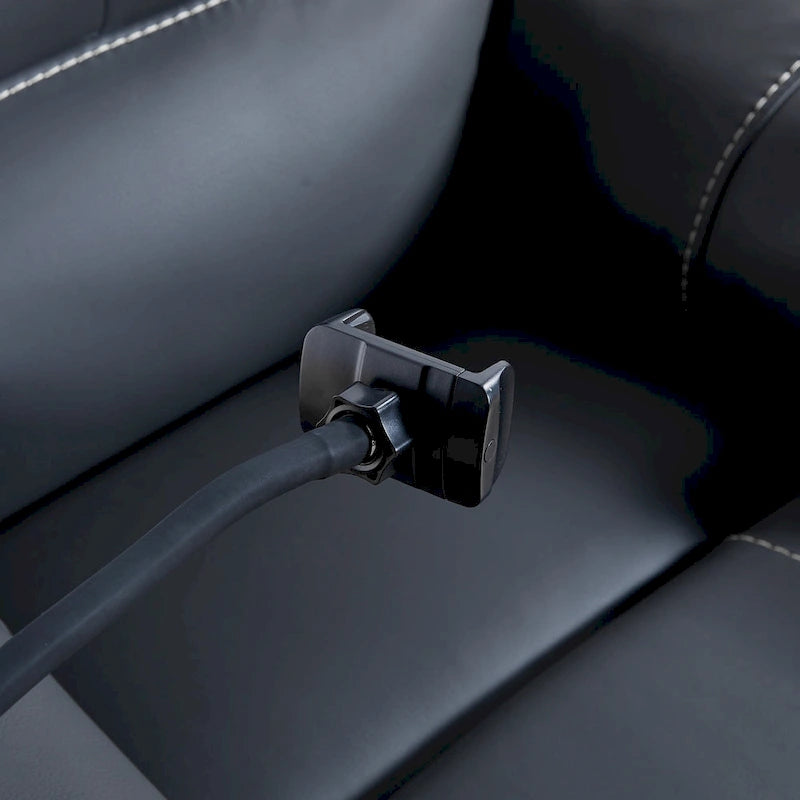 Fauteuil inclinable électrique en similicuir marron/noir avec massage et chauffage, une place
