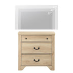 White Farmhouse TV Stand with 3 Drawers, for 2-Person Assembly