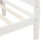 Lit plateforme jumeau chêne/blanc/expresso avec tête et pied de lit
