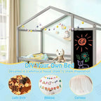 Lit cabane jumeau Costway avec 2 tiroirs de rangement Lit plateforme en bois massif