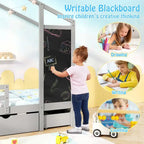 Lit cabane jumeau Costway avec 2 tiroirs de rangement Lit plateforme en bois massif