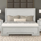 Furniture of America Klasiin Rustic White Wood Panel Bed