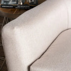 Fauteuil d'appoint à oreilles mi-century gris/vert sarcelle/blé, capitonné, une place
