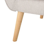 Fauteuil d'appoint à oreilles mi-century gris/vert sarcelle/blé, capitonné, une place