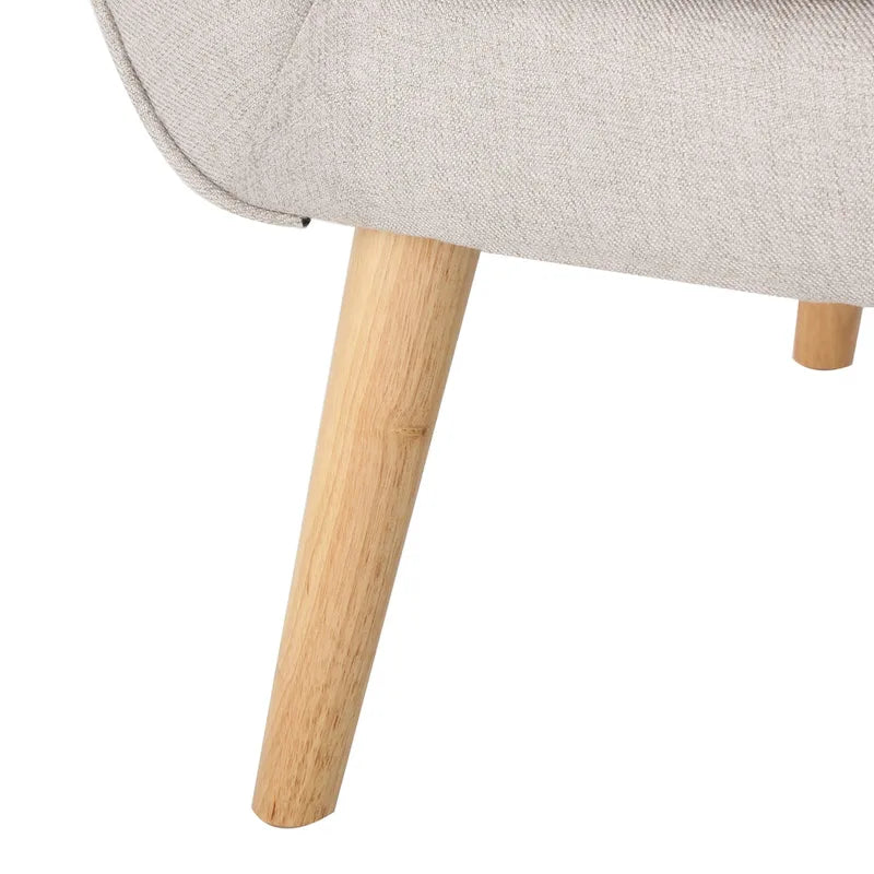 Fauteuil d'appoint à oreilles mi-century gris/vert sarcelle/blé, capitonné, une place