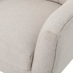 Fauteuil d'appoint à oreilles mi-century gris/vert sarcelle/blé, capitonné, une place