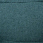 Fauteuil d'appoint à oreilles mi-century gris/vert sarcelle/blé, capitonné, une place