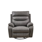 Yellow Brown & Gray Power Swivel Rocker Recliner Chair, 240° Swivel, Single Seat
