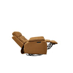 Yellow Brown & Gray Power Swivel Rocker Recliner Chair, 240° Swivel, Single Seat