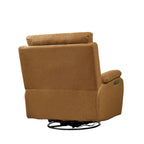 Yellow Brown & Gray Power Swivel Rocker Recliner Chair, 240° Swivel, Single Seat