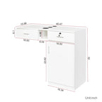 Meuble de rangement mural verrouillable pour salon de coiffure en bois - 15,98 x 40,47 x 32,01