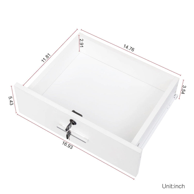 Meuble de rangement mural verrouillable pour salon de coiffure en bois - 15,98 x 40,47 x 32,01
