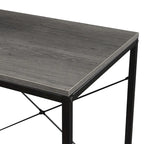 Light Oak / White / Barnwood / Charcoal Grey Office Desk with Shelves, Single-Person Workstation