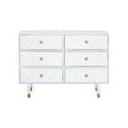 Bea Geometric Textured Glam 6-drawer Dresser