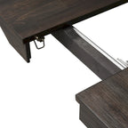 Double Bridge Dark Chestnut Trestle Table Set