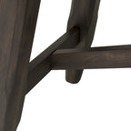 Double Bridge Dark Chestnut Trestle Table Set