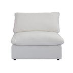 Grey / Black / White, U-Shape Modular Sectional Sofa with Ottoman, Seats 6