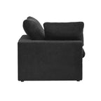 Grey / Black / White, U-Shape Modular Sectional Sofa with Ottoman, Seats 6
