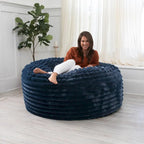 Faux Fur Large Bean Bag Chair with Removable Cover, 1–2 Adults