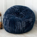 Faux Fur Large Bean Bag Chair with Removable Cover, 1–2 Adults