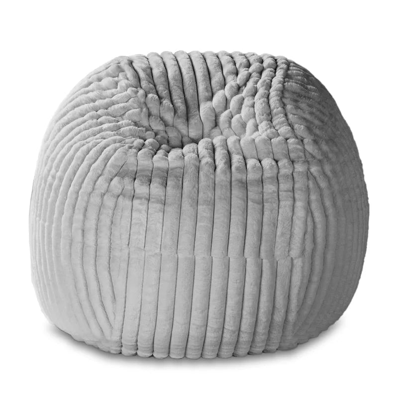 Faux Fur Large Bean Bag Chair with Removable Cover, 1–2 Adults