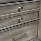 Hax Transitional Grey 2-Drawer Solid Wood Nightstand by Furniture of America