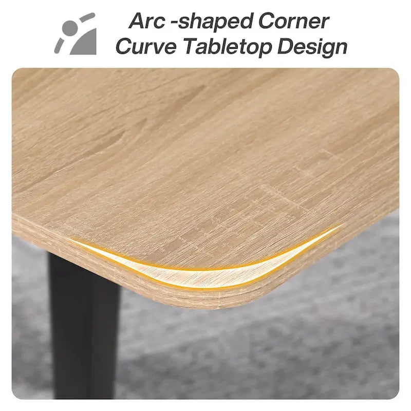 6FT Boat-Shaped Conference Table, Light Wood Grain / Grey / White, Seats 6–8