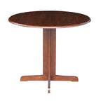 Brown / Linen White / Black / Espresso Drop Leaf Round Dining Table for 2