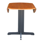 Brown / Linen White / Black / Espresso Drop Leaf Round Dining Table for 2