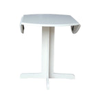 Brown / Linen White / Black / Espresso Drop Leaf Round Dining Table for 2