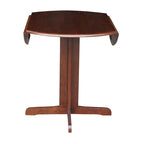 Brown / Linen White / Black / Espresso Drop Leaf Round Dining Table for 2