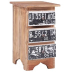 Brown Solid Mahogany Wood Nightstand with Cabinet Door, 3 Sizes