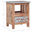Brown Solid Mahogany Wood Nightstand with Cabinet Door, 3 Sizes