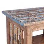 Brown Solid Mahogany Wood Nightstand with Cabinet Door, 3 Sizes