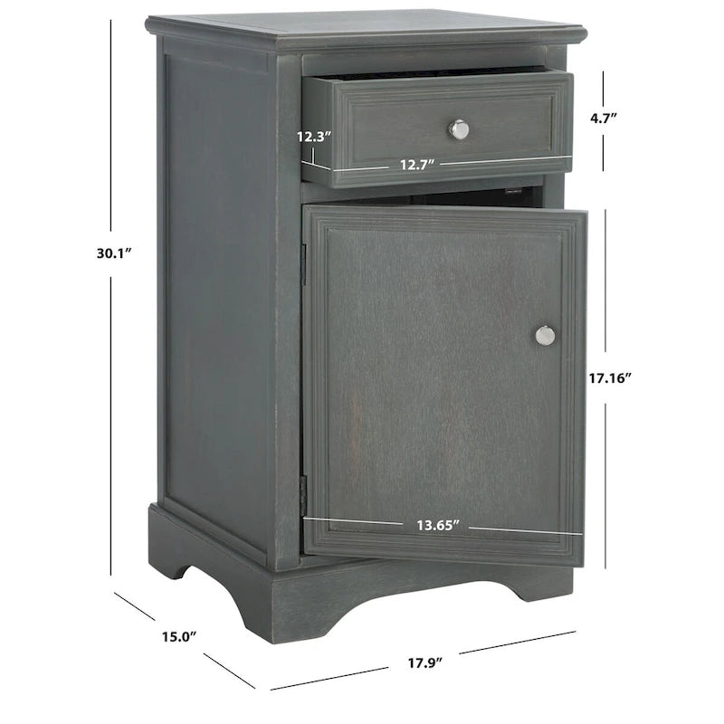 SAFAVIEH Nealie End Table - 17.9 x 15 x 30.1 - 18Wx15Dx30H