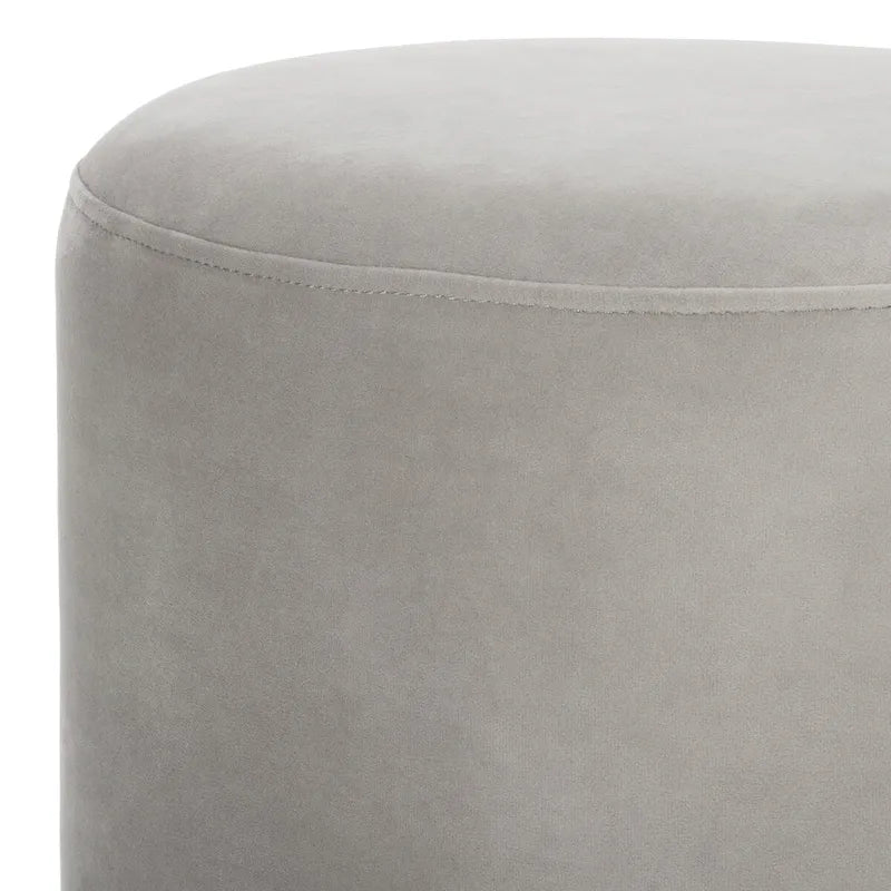 Pouf en velours avec base en laiton, une place – Marine / Laiton