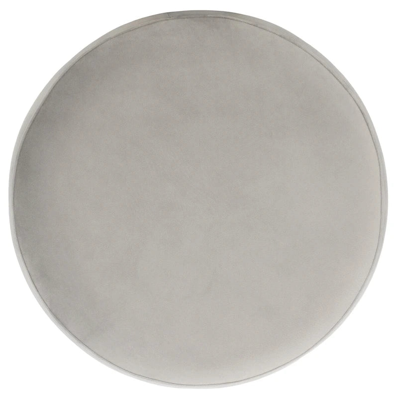 Pouf en velours avec base en laiton, une place – Marine / Laiton
