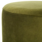 Pouf en velours avec base en laiton, une place – Marine / Laiton