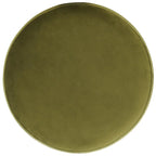 Pouf en velours avec base en laiton, une place – Marine / Laiton