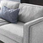 Canapé en tissu moderne du milieu du siècle, 3 places (beige / gris clair / blanc)