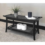 Banc de spa en bambou caramel / noir / naturel, une personne, 99 cm