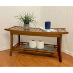 Banc de spa en bambou caramel / noir / naturel, une personne, 99 cm