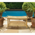 Banc de spa en bambou caramel / noir / naturel, une personne, 99 cm