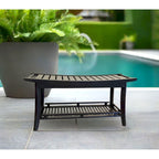 Banc de spa en bambou caramel / noir / naturel, une personne, 99 cm