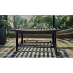 Banc de spa en bambou caramel / noir / naturel, une personne, 99 cm