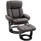 Fauteuil inclinable de massage en cuir PU HOMCOM avec repose-pieds