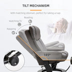 Fauteuil inclinable de massage en cuir PU HOMCOM avec repose-pieds